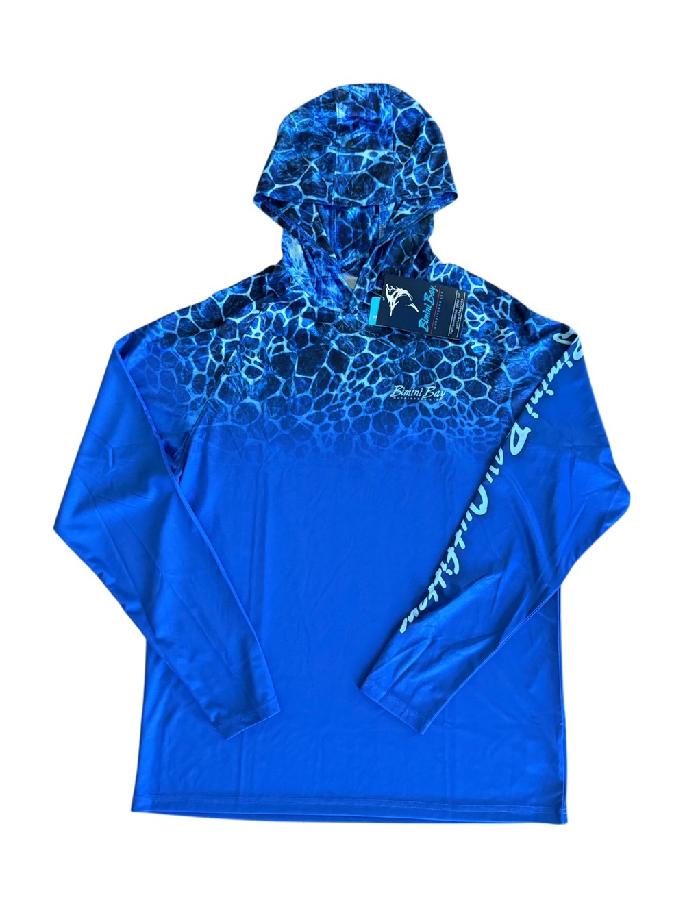 Bimini Bay Outfitters Octocoral Performance Hoodie M Blue UPF 50+ NWT